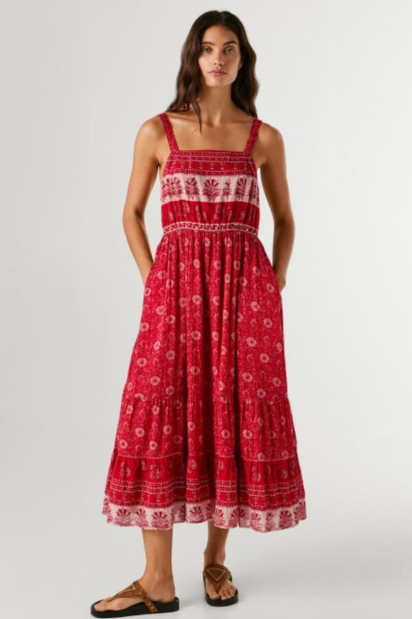Pepe Jeans Vestido sin mangas rojo