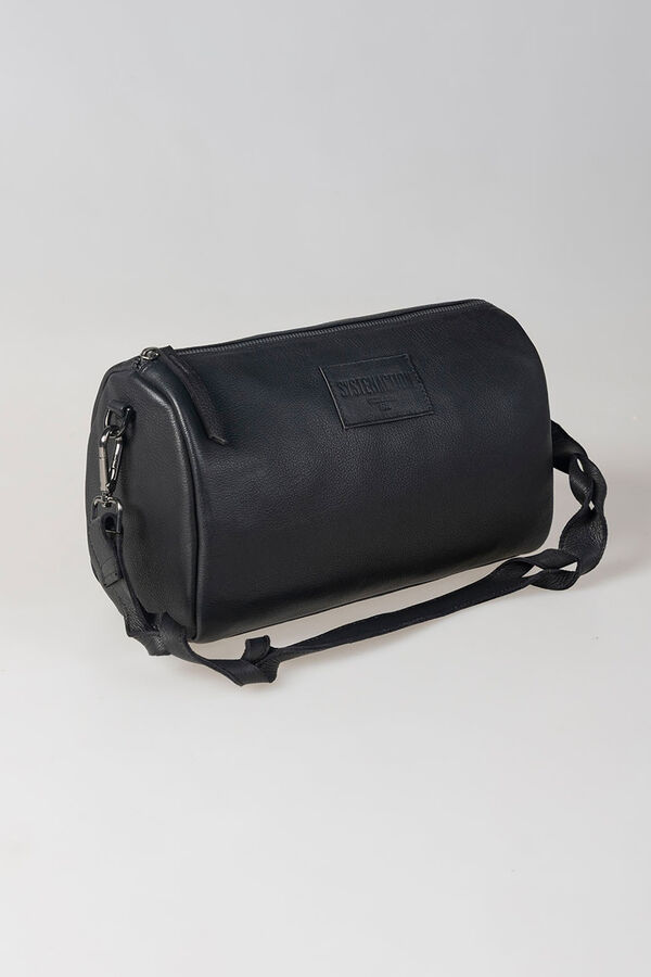 Systemaction Leather medium handbag black