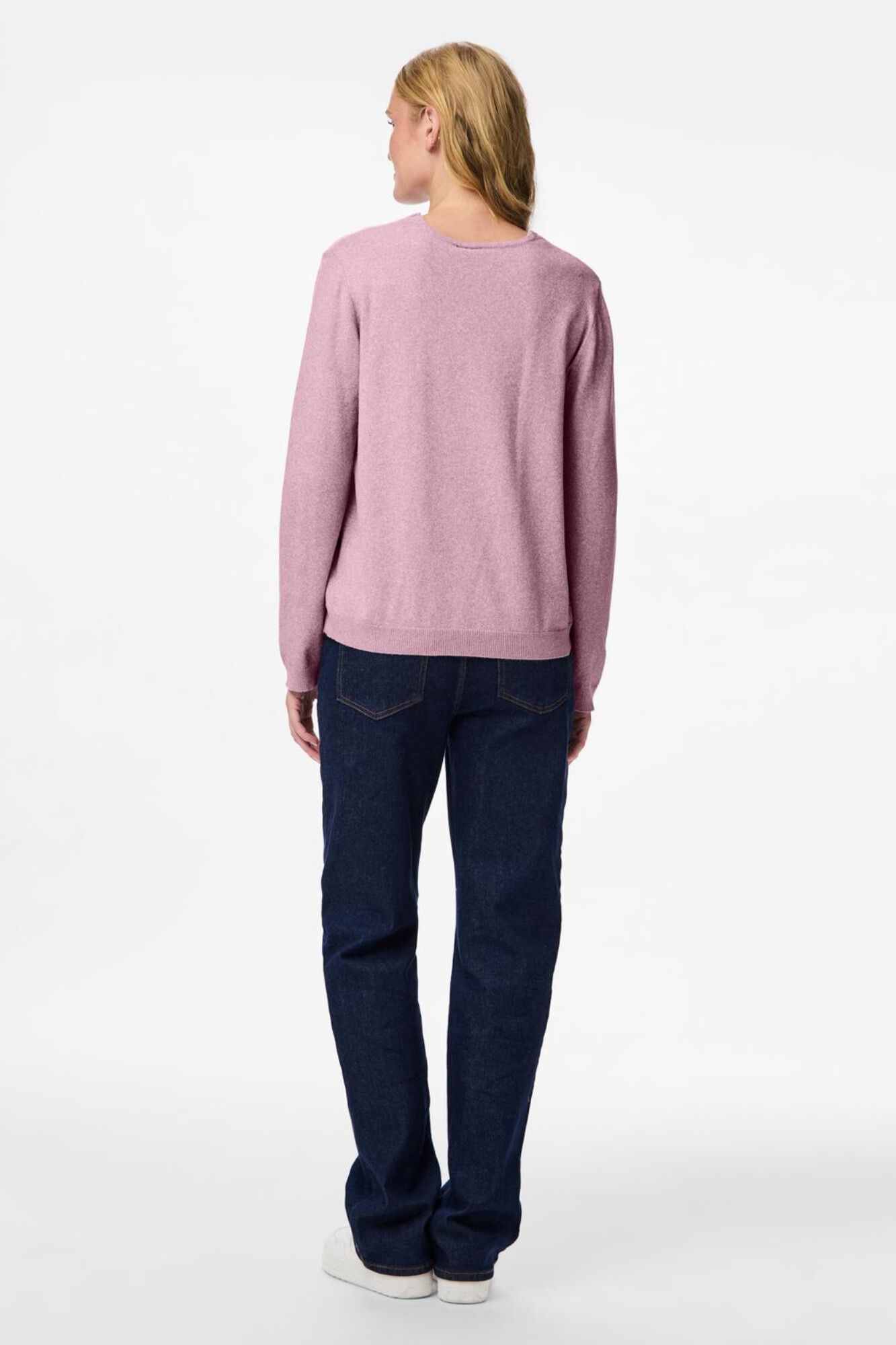 Pieces Einfacher V-Ausschnitt-Pullover