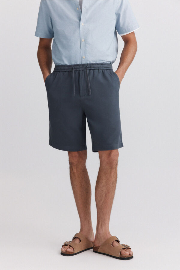 Springfield Bermuda coupe confort bleu