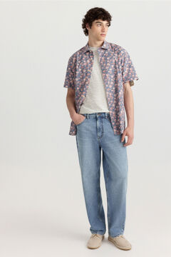 Springfield Light wash wide leg jeans
