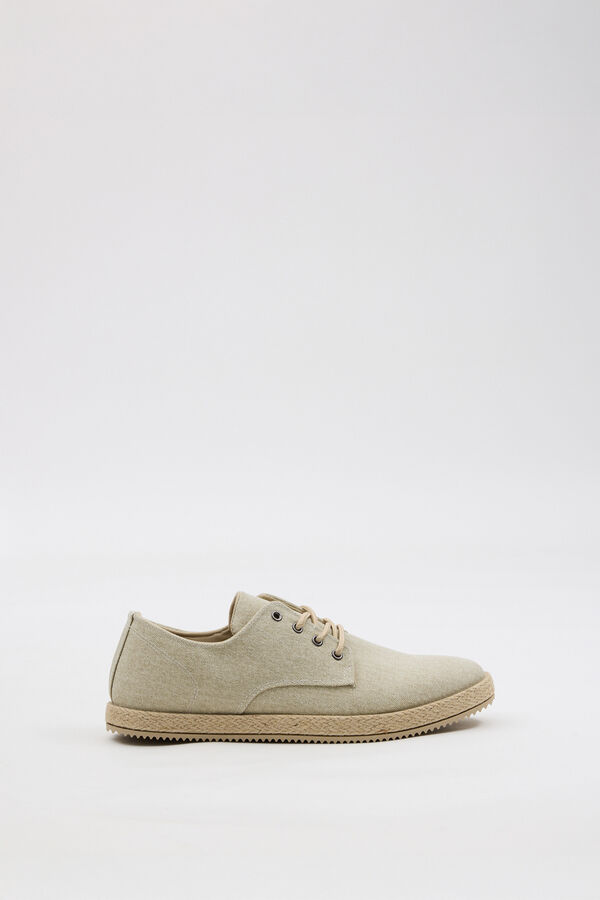 Inside Schn&uuml;r-Leinenschuhe Beige
