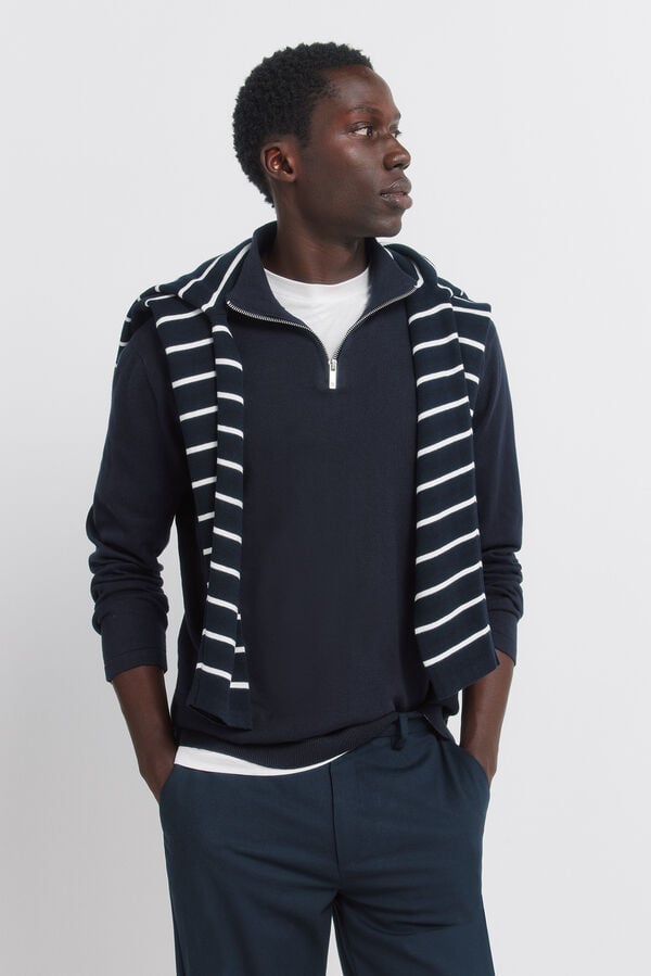 Springfield Basic zip- zip fastening blue