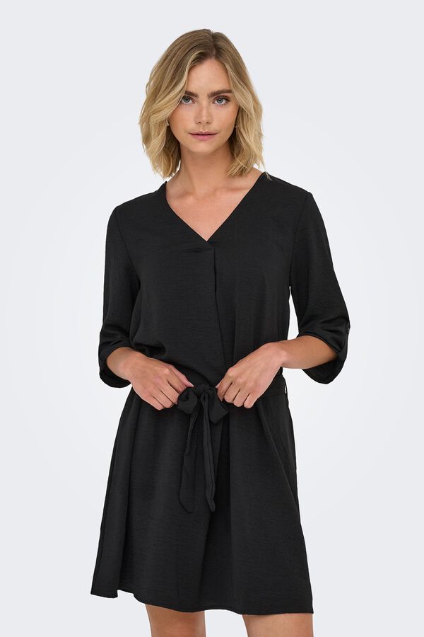 JDY 3/4 sleeve short dress black
