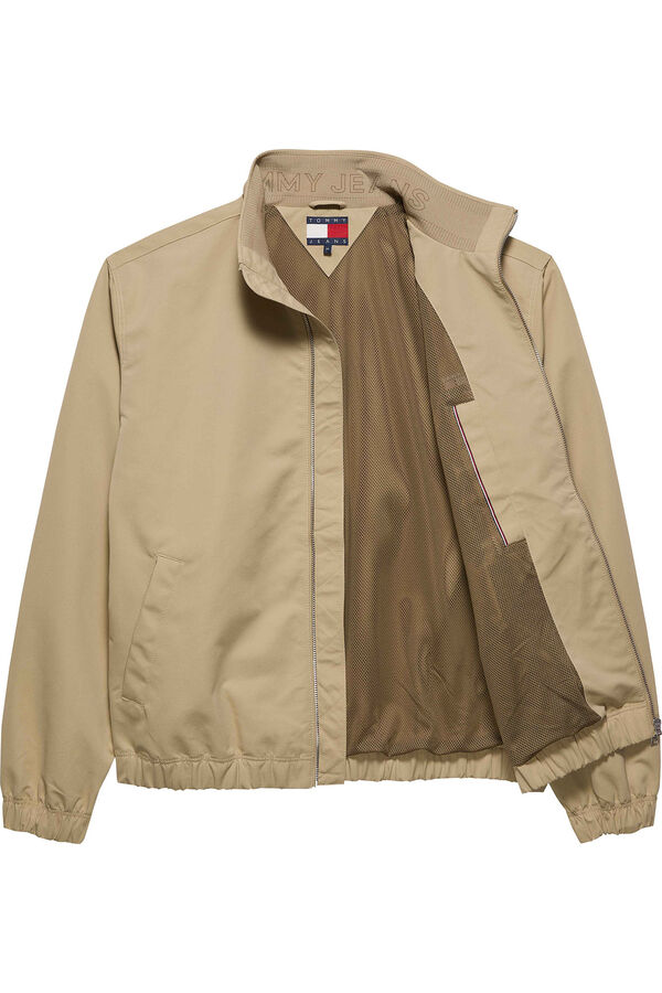 Tommy Jeans Cazadora Harrington cremallera beige