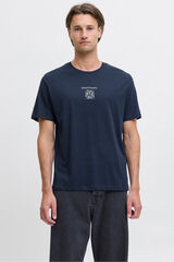 JJ REBEL T-shirt with back print blue