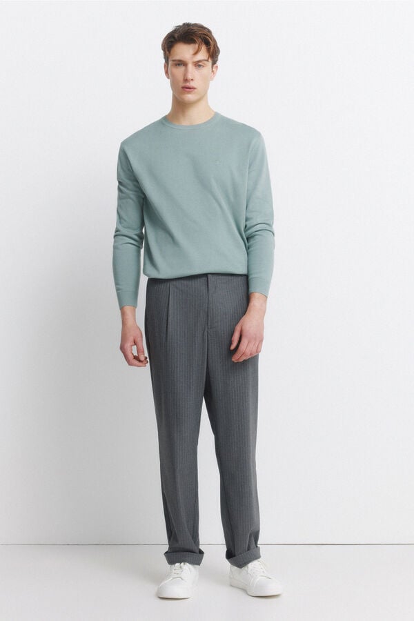 Springfield Osnovni džemper logo Springfield Tirkizna