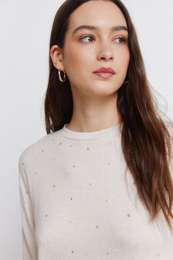 Springfield Majica sa &scaron;ljokicama na prednjoj strani Braon