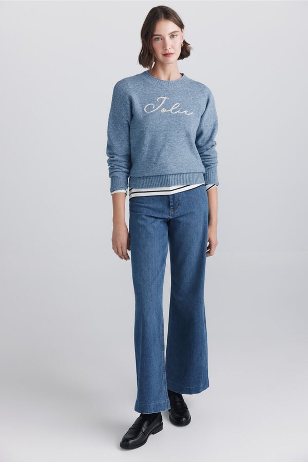 Springfield Text jumper blue