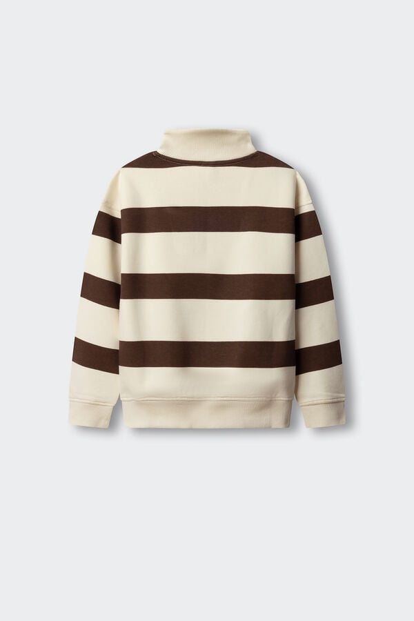 Springfield Kids Striped funnel neck sweatshirt for boys nude