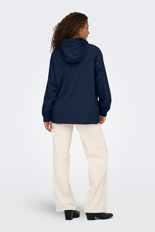 Only Parka con capucha azul