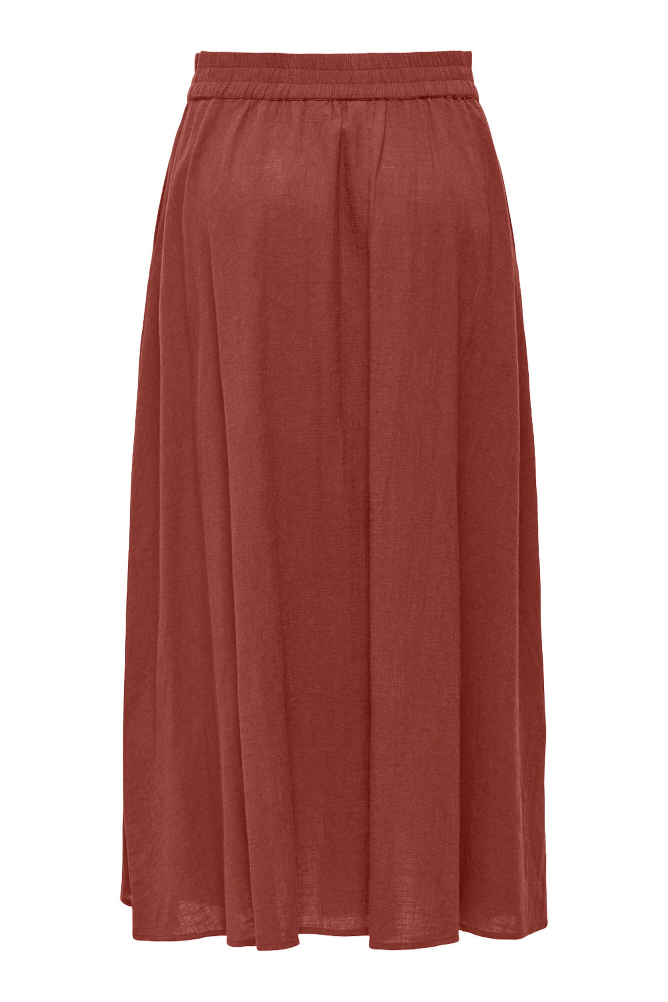 Only Saia comprida, cintura alta el&aacute;stica, 100% em algod&atilde;o.