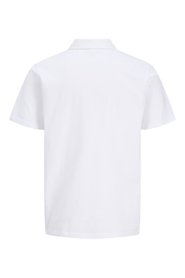Jack & Jones Baumwoll-Poloshirt mit Logo Wei&szlig;