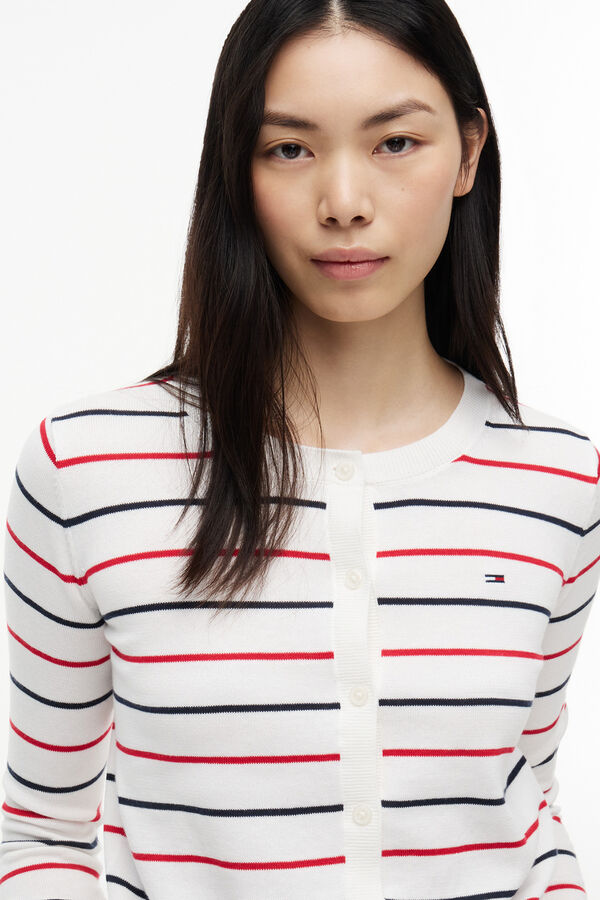 Tommy Jeans Round neck cardigan printed