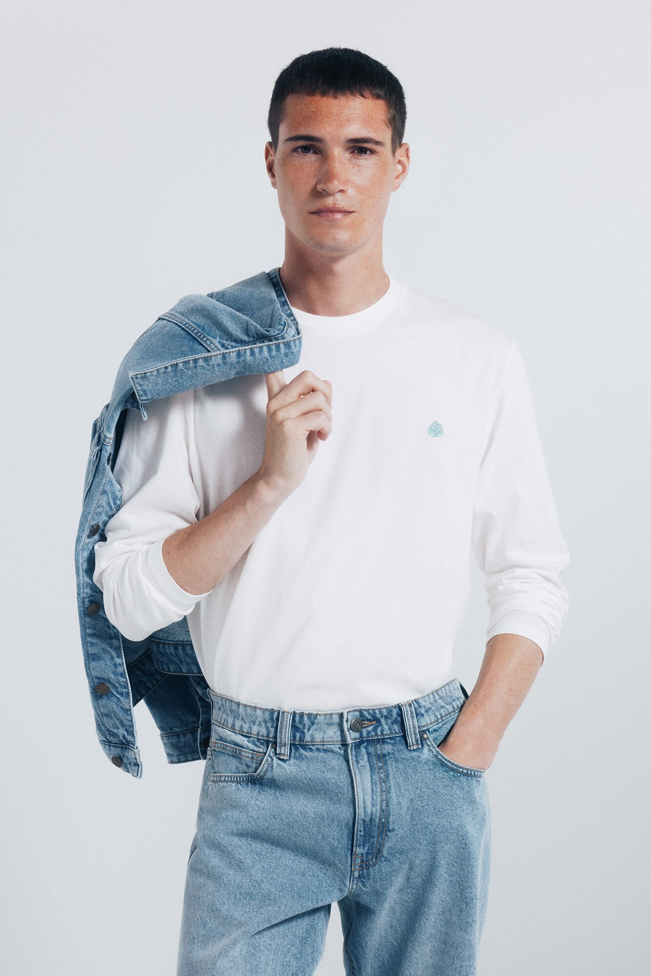 Springfield Basic long sleeve T-shirt with a soft finish