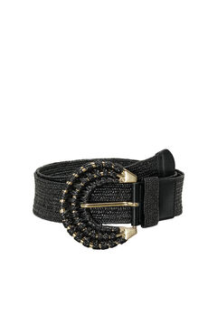 Springfield Woven belt with round buckle black