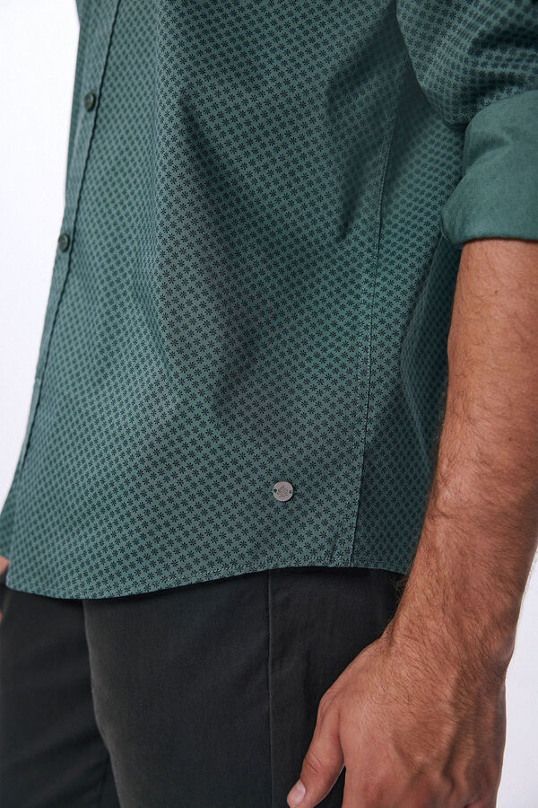 Springfield Camisa vestir popelín verde