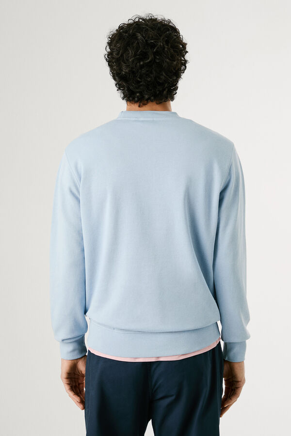 Pepe Jeans Sudadera de cuello redondo con logo y estampado. azul