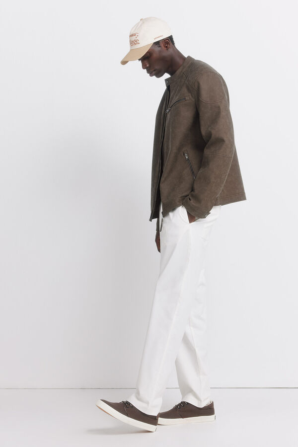 Springfield Faux leather jacket nude