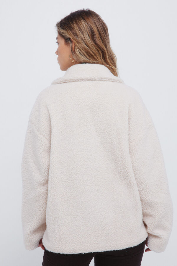 Springfield Abrigo borreguito doble abotonadura nude