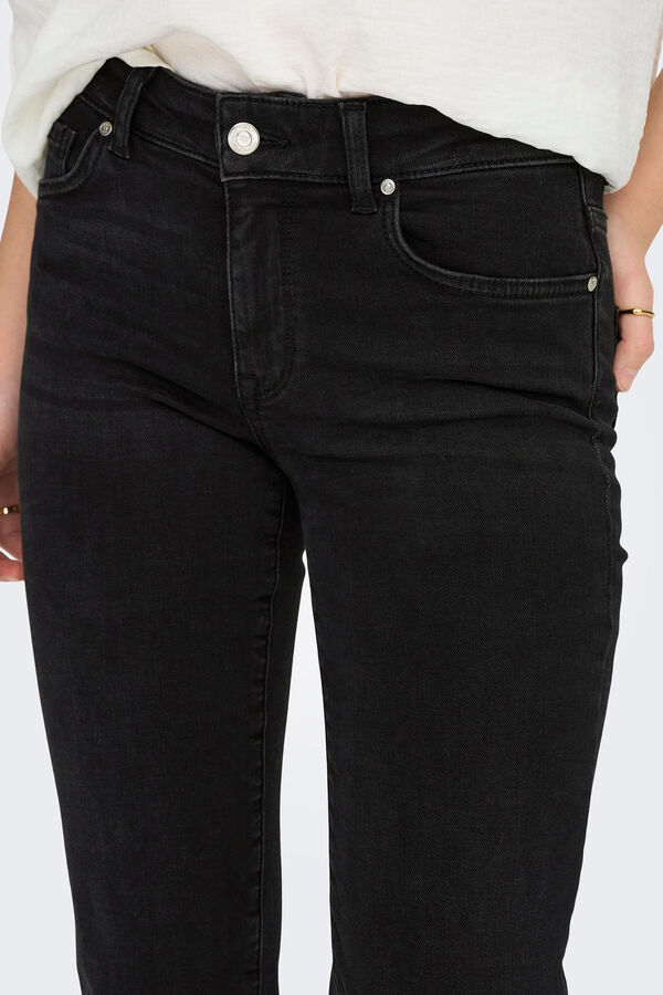 Springfield Jeans corte reto com cinco bolsos preto