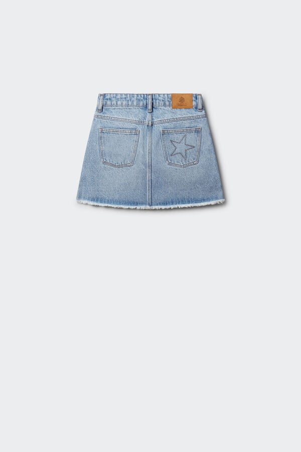 Springfield Kids Falda denim b&aacute;sica ni&ntilde;a azul