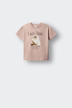 Springfield Kids Camiseta manga corta gato ni&ntilde;a