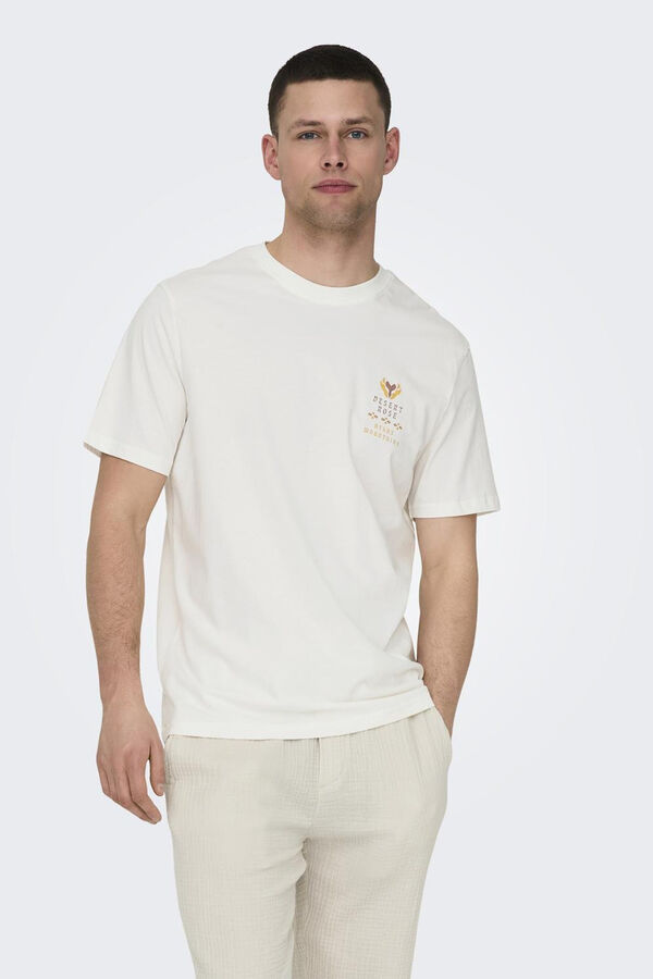 Springfield Printed short sleeve T-shirt white