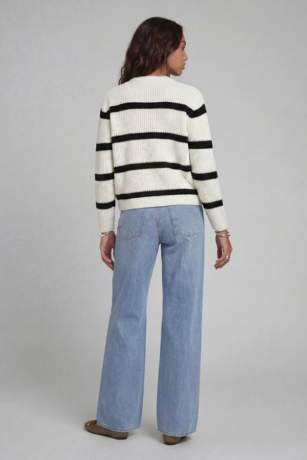 JJ REBEL Round neck jumper white