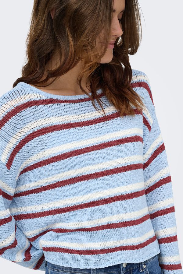 Only Striped jumper blue