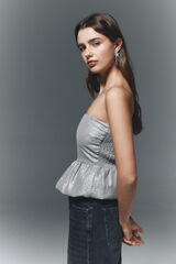 High Spirits Blusa Bubbl&eacute; gris