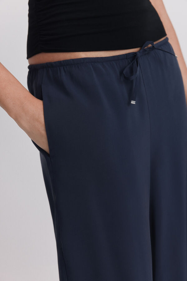 Springfield Wide leg jogger trousers blue