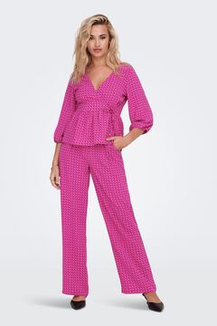 Springfield Loose fit palazzo trousers rouge