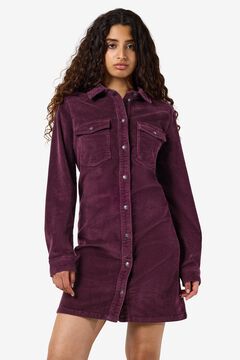Noisy May Vestido corto camisero de pana