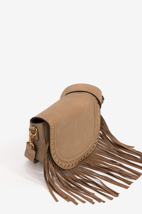 Springfield Crossbody bag with fringe detail camel