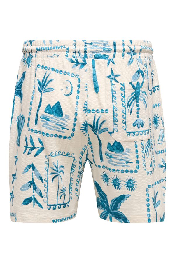 Only & Sons Textured Bermuda shorts white