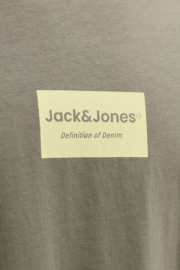 Jack & Jones Camiseta manga corta de algod&oacute;n gris