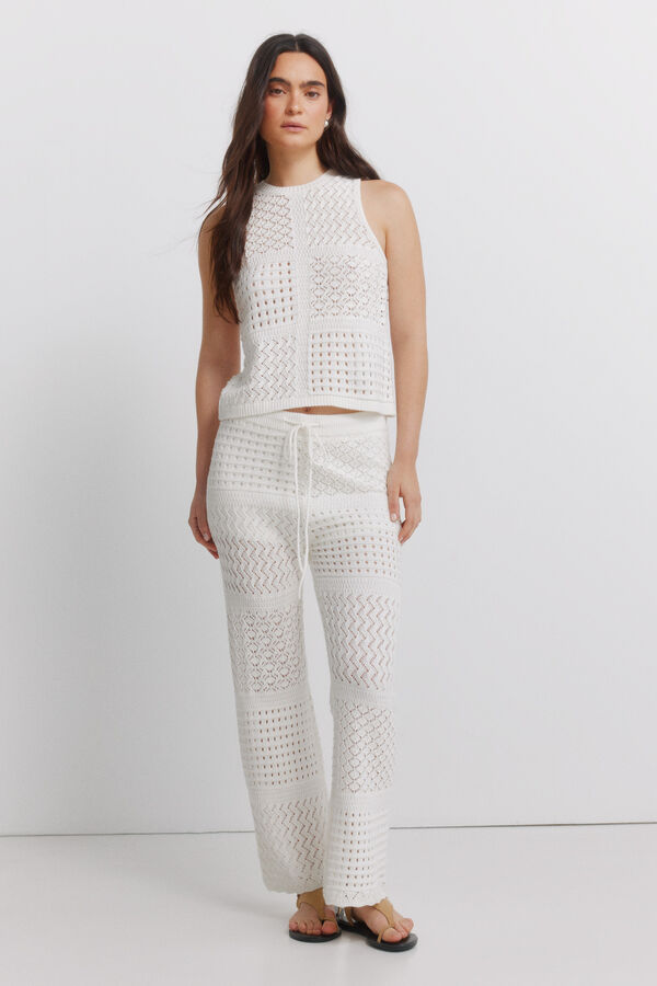 Springfield Pointelle long trousers brown