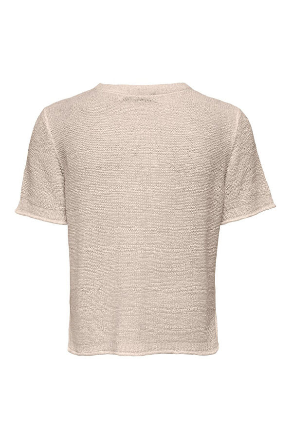 Only Camiseta de punto manga corta gris