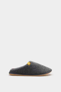 Springfield Felt slippers with coloured sole grey mix