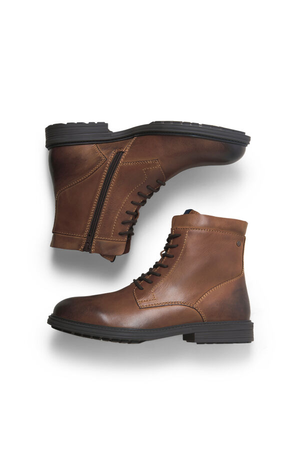 Jack & Jones Botas de couro com cadar&ccedil;o cru
