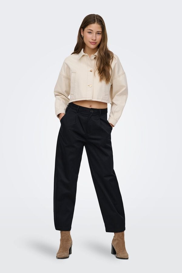 Only Cazadora corta vaquera beige