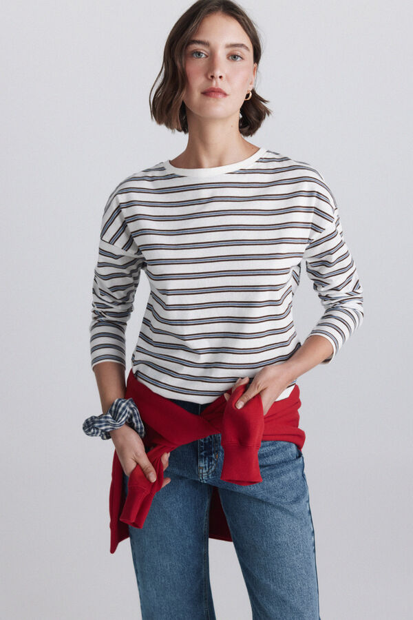 Springfield Striped T-shirt beige