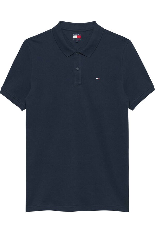 Tommy Jeans Slim short sleeve polo shirt blue