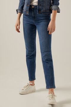 Springfield Jeans Slim Algod/ón Reciclado Lavado Sostenible Pantalones para Mujer