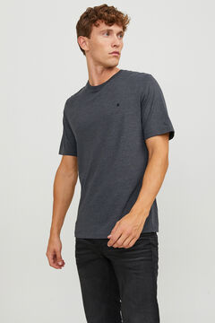 Jack & Jones Baumwoll-T-Shirt mit normaler Passform Grau