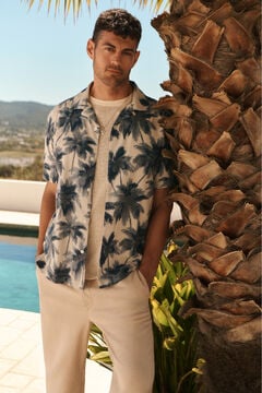Springfield Printed bowling short sleeve shirt