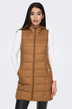 Springfield Long quilted gilet brown