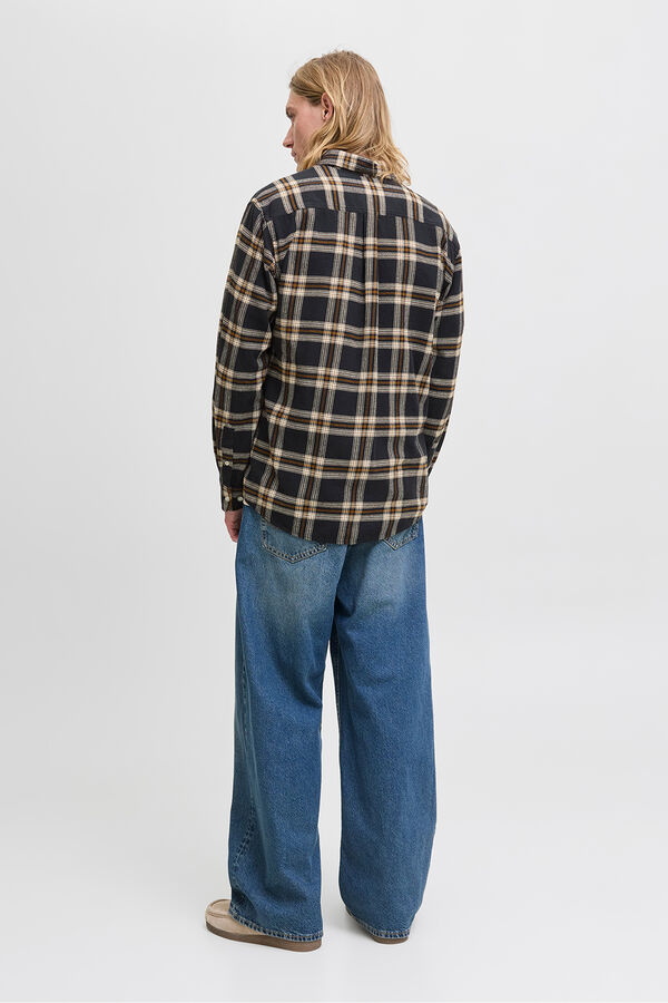 Jack & Jones Camisa regular fit cuadros negro