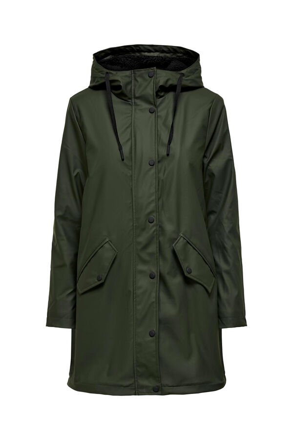 Only fleece raincoat green